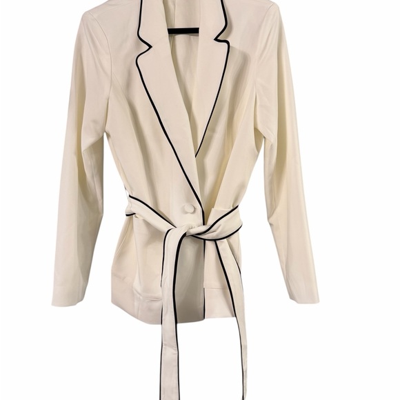 White House Black Market Jackets & Blazers - White House Black Market‎ white jacket with black piping -16